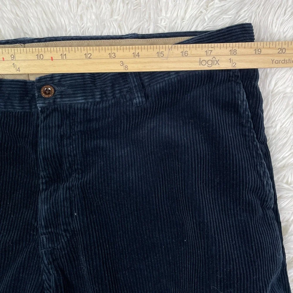 VTG Polo Ralph Lauren Pants Mens 38x30 Blue Corduroy Preston Pant Cotton Casual - Picture 10 of 15
